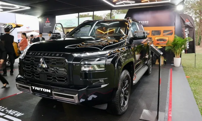 Bán tải Triton trưng bày tại sự kiện. Ảnh: Hồ Tân