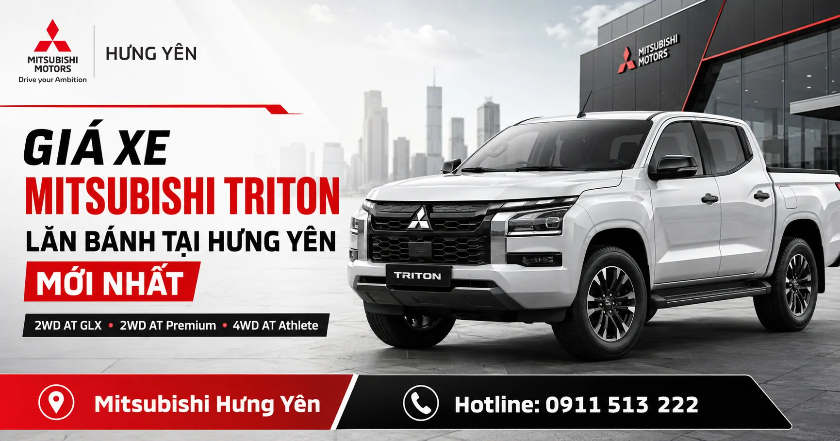 Giá xe Mitsubishi Triton lăn bánh tại Hưng Yên mới nhất